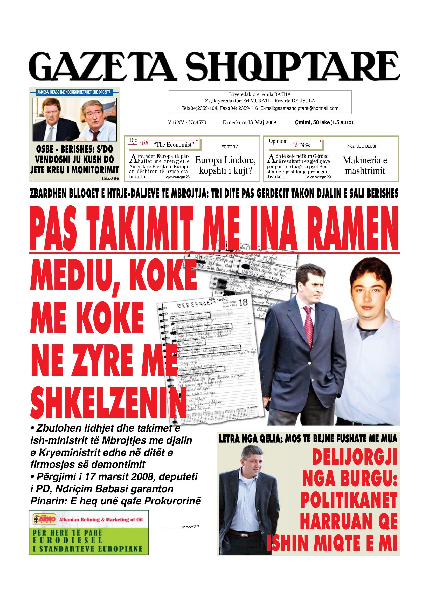 Gazeta Shqiptare 2009-05-13